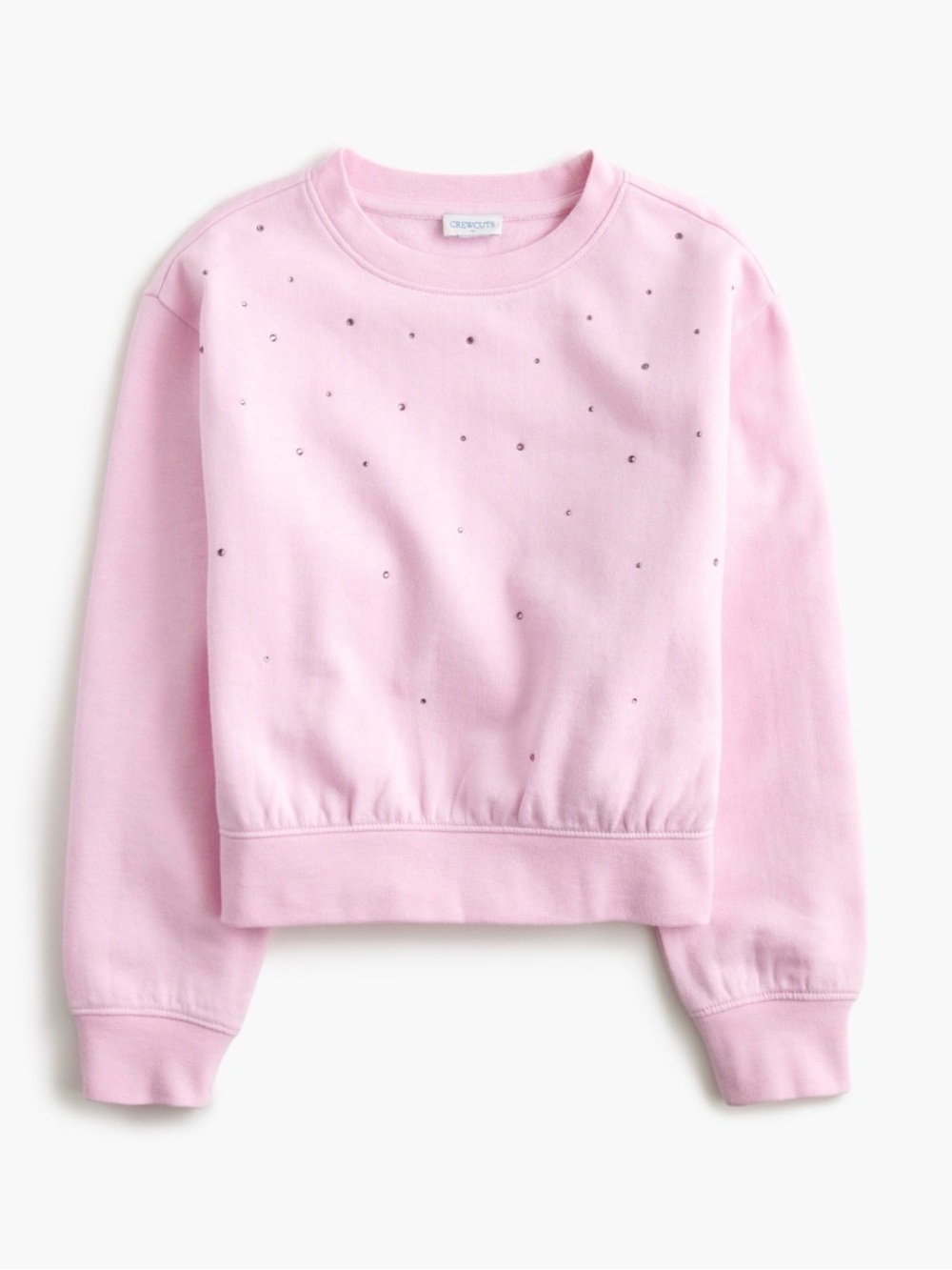 Crewcuts Light Pink Embellished Crewneck Sweatshirt